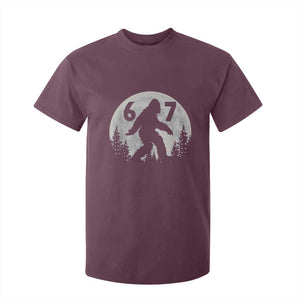 Funny Bigfoot 67 Night Stroll Moon Sasquatch T Shirt For Kid TS11 Maroon Print Your Wear