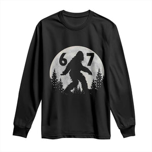 Funny Bigfoot 67 Night Stroll Moon Sasquatch Long Sleeve Shirt TS11 Black Print Your Wear