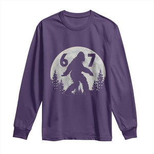 Funny Bigfoot 67 Night Stroll Moon Sasquatch Long Sleeve Shirt TS11 Purple Print Your Wear