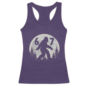 Funny Bigfoot 67 Night Stroll Moon Sasquatch Racerback Tank Top TS11 Purple Print Your Wear