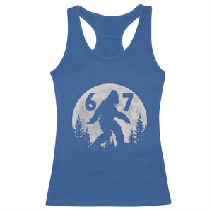Funny Bigfoot 67 Night Stroll Moon Sasquatch Racerback Tank Top TS11 Royal Blue Print Your Wear