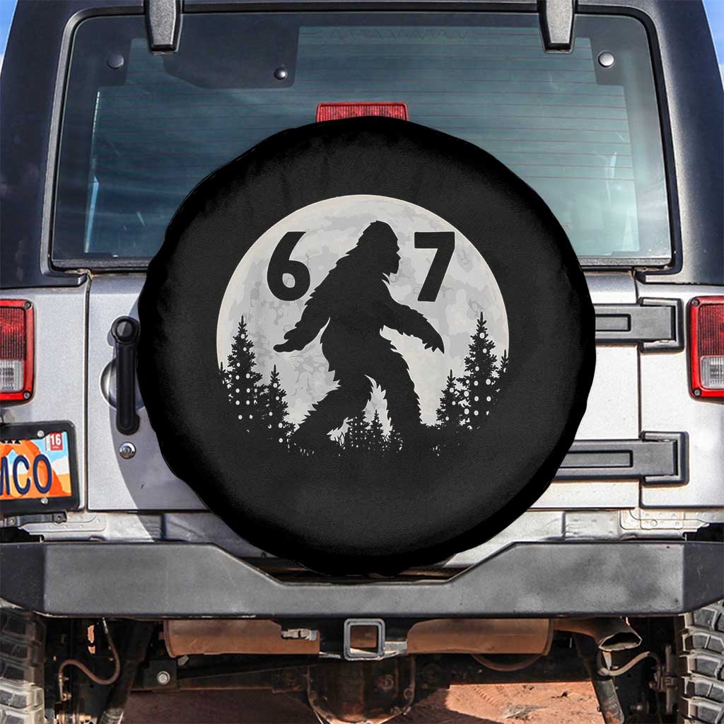 Funny Bigfoot 67 Night Stroll Moon Sasquatch Spare Tire Cover TS11 No hole Black Print Your Wear