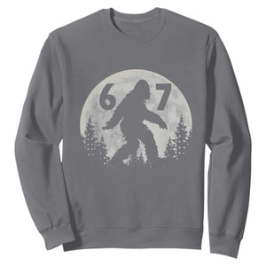 Funny Bigfoot 67 Night Stroll Moon Sasquatch Sweatshirt TS11 Charcoal Print Your Wear