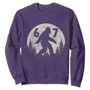 Funny Bigfoot 67 Night Stroll Moon Sasquatch Sweatshirt TS11 Purple Print Your Wear