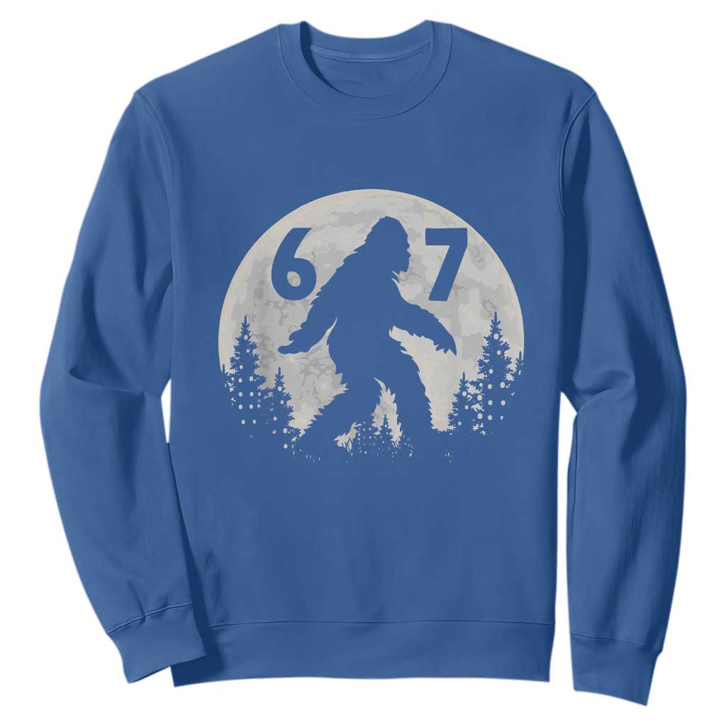 Funny Bigfoot 67 Night Stroll Moon Sasquatch Sweatshirt TS11 Royal Blue Print Your Wear