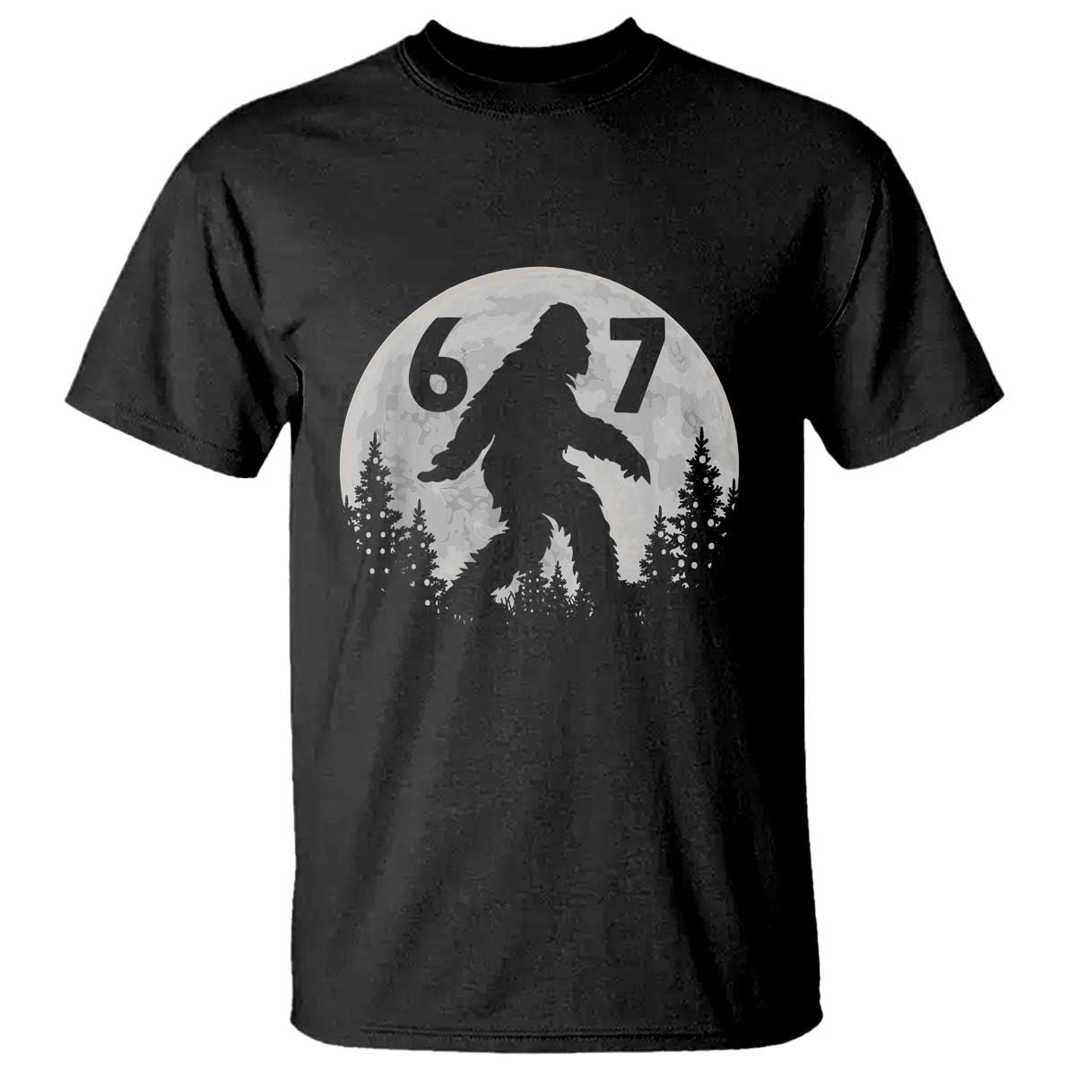 Funny Bigfoot 67 Night Stroll Moon Sasquatch T Shirt TS11 Black Print Your Wear