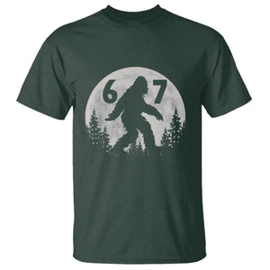Funny Bigfoot 67 Night Stroll Moon Sasquatch T Shirt TS11 Dark Forest Green Print Your Wear