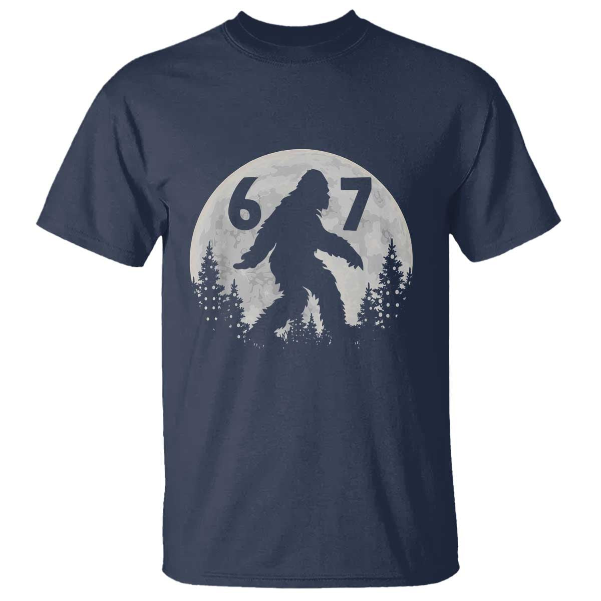 Funny Bigfoot 67 Night Stroll Moon Sasquatch T Shirt TS11 Navy Print Your Wear