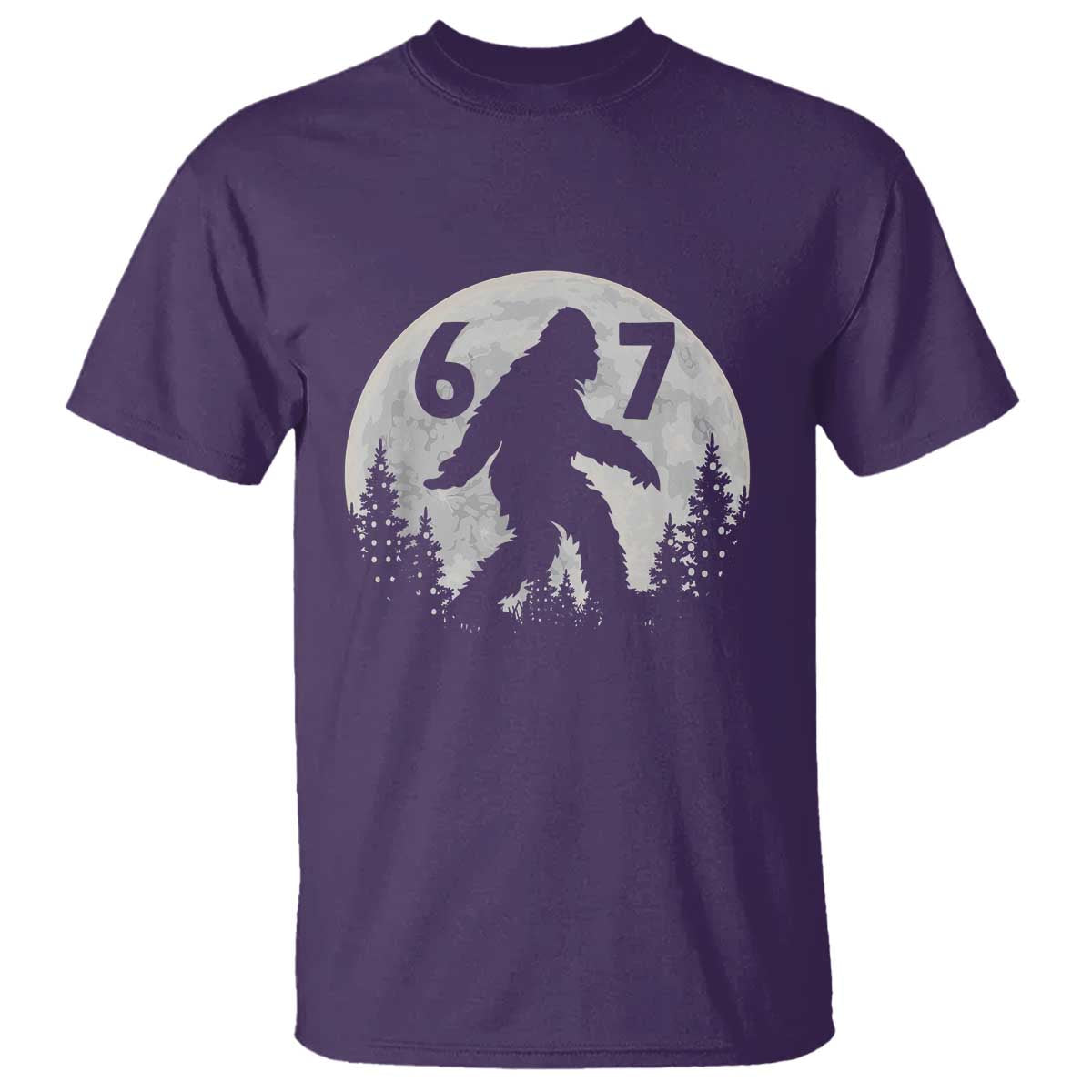 Funny Bigfoot 67 Night Stroll Moon Sasquatch T Shirt TS11 Purple Print Your Wear