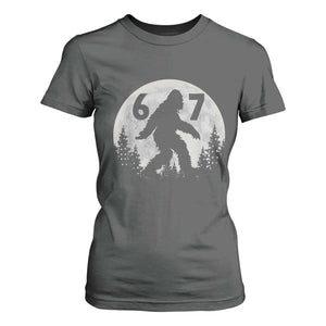 Funny Bigfoot 67 Night Stroll Moon Sasquatch T Shirt For Women TS11 Dark Heather Print Your Wear