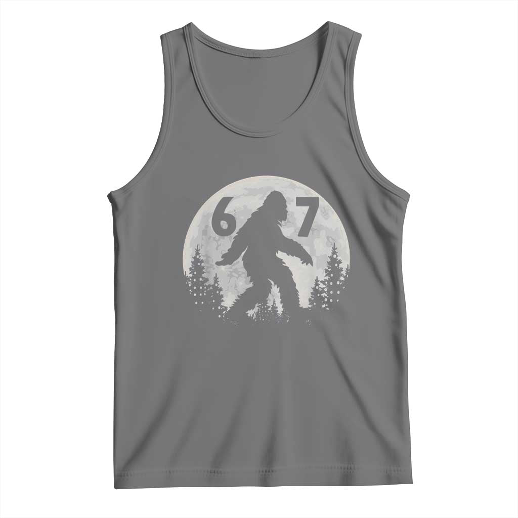 Funny Bigfoot 67 Night Stroll Moon Sasquatch Tank Top - Print Your Wear