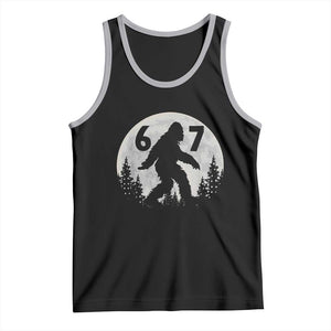 Funny Bigfoot 67 Night Stroll Moon Sasquatch Tank Top TS11 Black Athletic Heather Print Your Wear