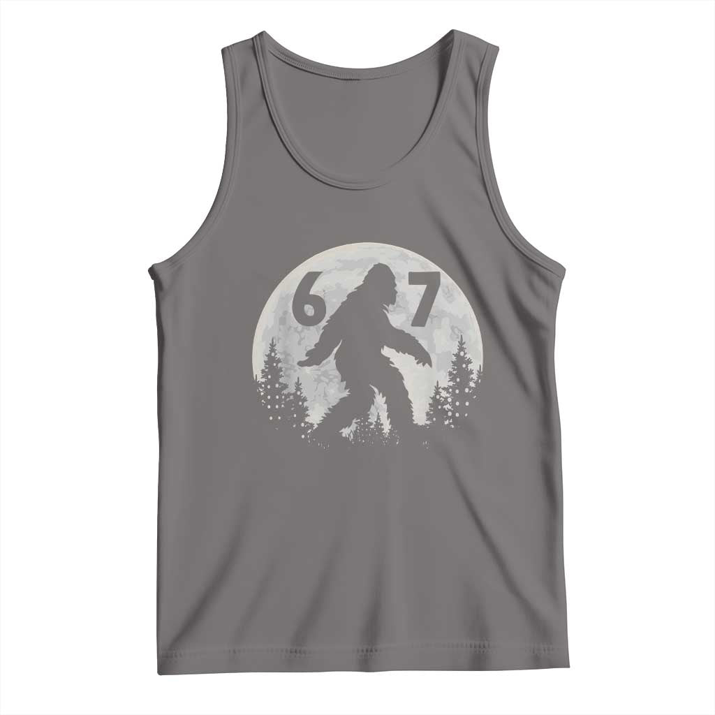 Funny Bigfoot 67 Night Stroll Moon Sasquatch Tank Top - Print Your Wear