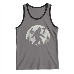 Funny Bigfoot 67 Night Stroll Moon Sasquatch Tank Top TS11 Deep Heather Black Print Your Wear