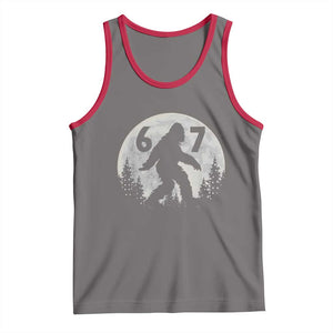 Funny Bigfoot 67 Night Stroll Moon Sasquatch Tank Top TS11 Deep Heather Red Print Your Wear
