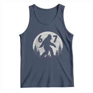 Funny Bigfoot 67 Night Stroll Moon Sasquatch Tank Top - Print Your Wear
