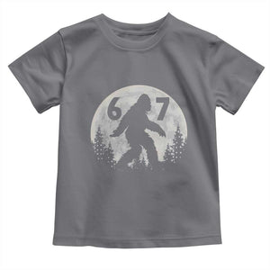 Funny Bigfoot 67 Night Stroll Moon Sasquatch Toddler T Shirt TS11 Charcoal Print Your Wear
