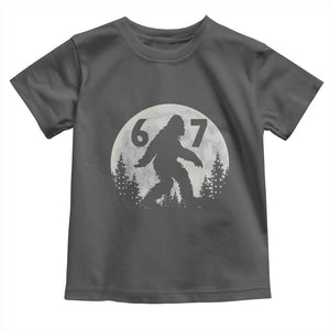 Funny Bigfoot 67 Night Stroll Moon Sasquatch Toddler T Shirt TS11 Dark Heather Print Your Wear