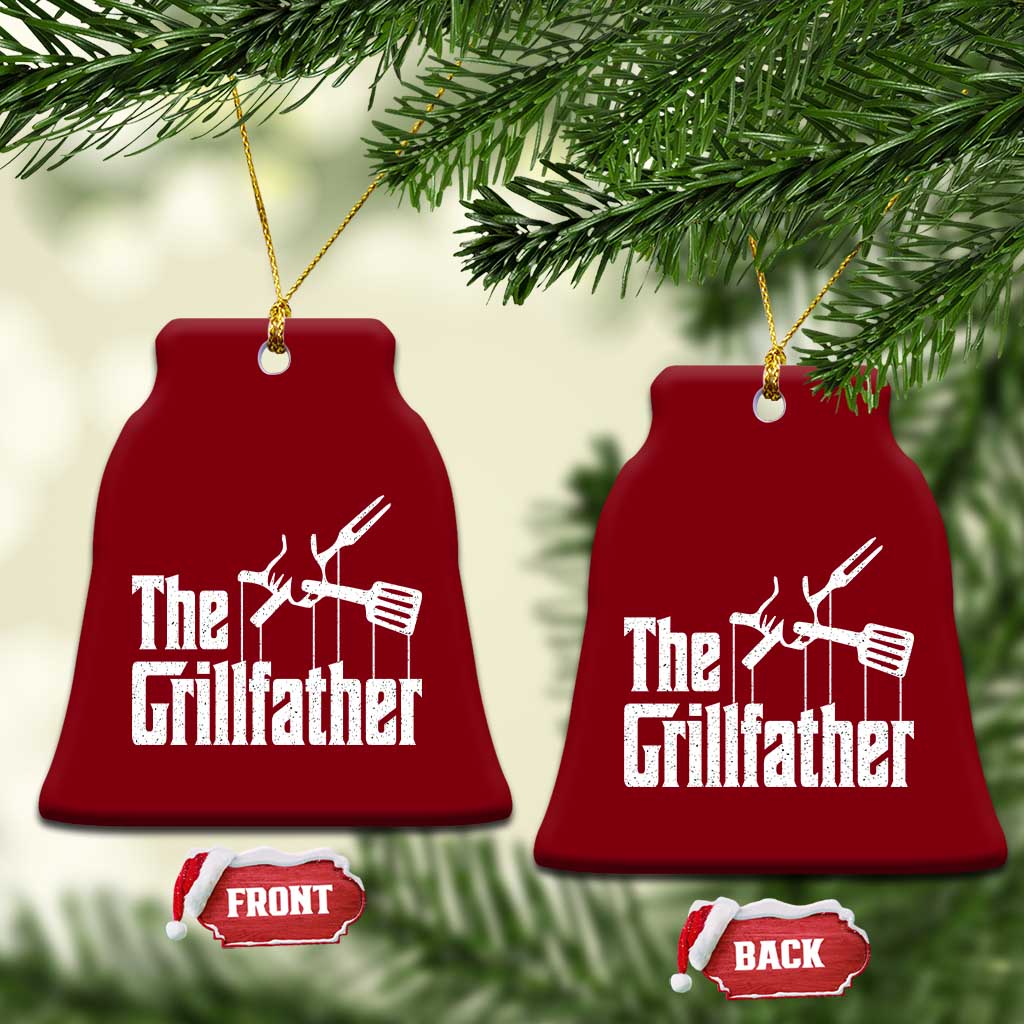 Funny BBQ Grilling Ceramic Ornament The Grillfather Vintage Father's Day TS11 Print Your Wear
