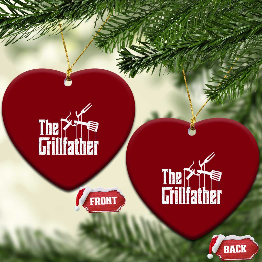 Funny BBQ Grilling Ceramic Ornament The Grillfather Vintage Father's Day TS11 Print Your Wear