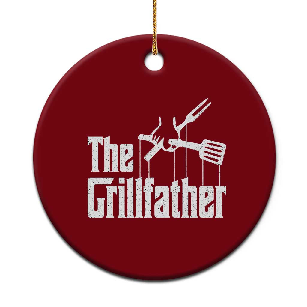 Funny BBQ Grilling Ceramic Ornament The Grillfather Vintage Father's Day TS11 1pc Red Print Your Wear