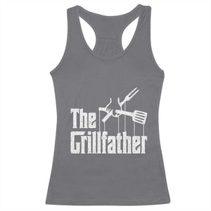 Funny BBQ Grilling Racerback Tank Top The Grillfather Vintage Father's Day TS11 Charcoal Print Your Wear
