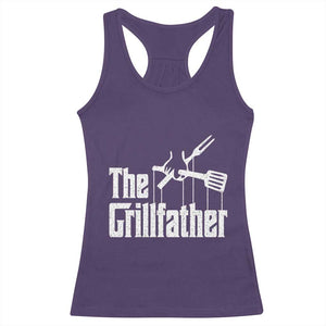Funny BBQ Grilling Racerback Tank Top The Grillfather Vintage Father's Day TS11 Purple Print Your Wear