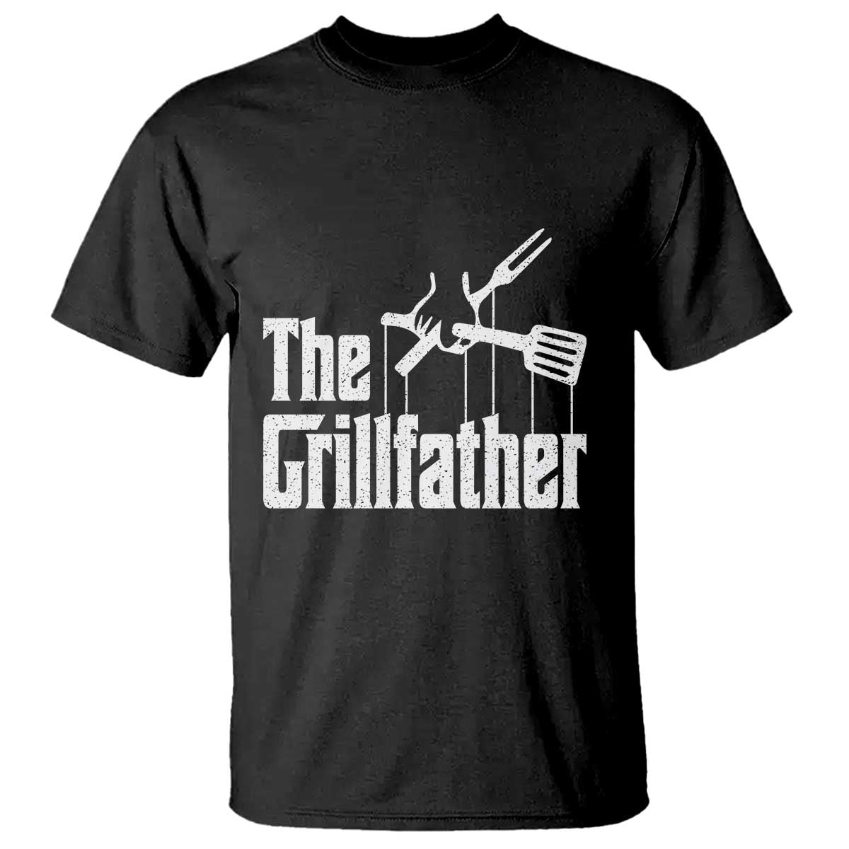 Funny BBQ Grilling T Shirt The Grillfather Vintage Father's Day TS11 Black Print Your Wear