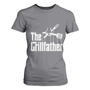 Funny BBQ Grilling T Shirt For Women The Grillfather Vintage Father's Day TS11 Charcoal Print Your Wear
