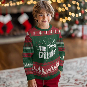 Funny BBQ Grilling Ugly Christmas Sweater The Grillfather Vintage Father's Day TS11 Christmas Print Your Wear