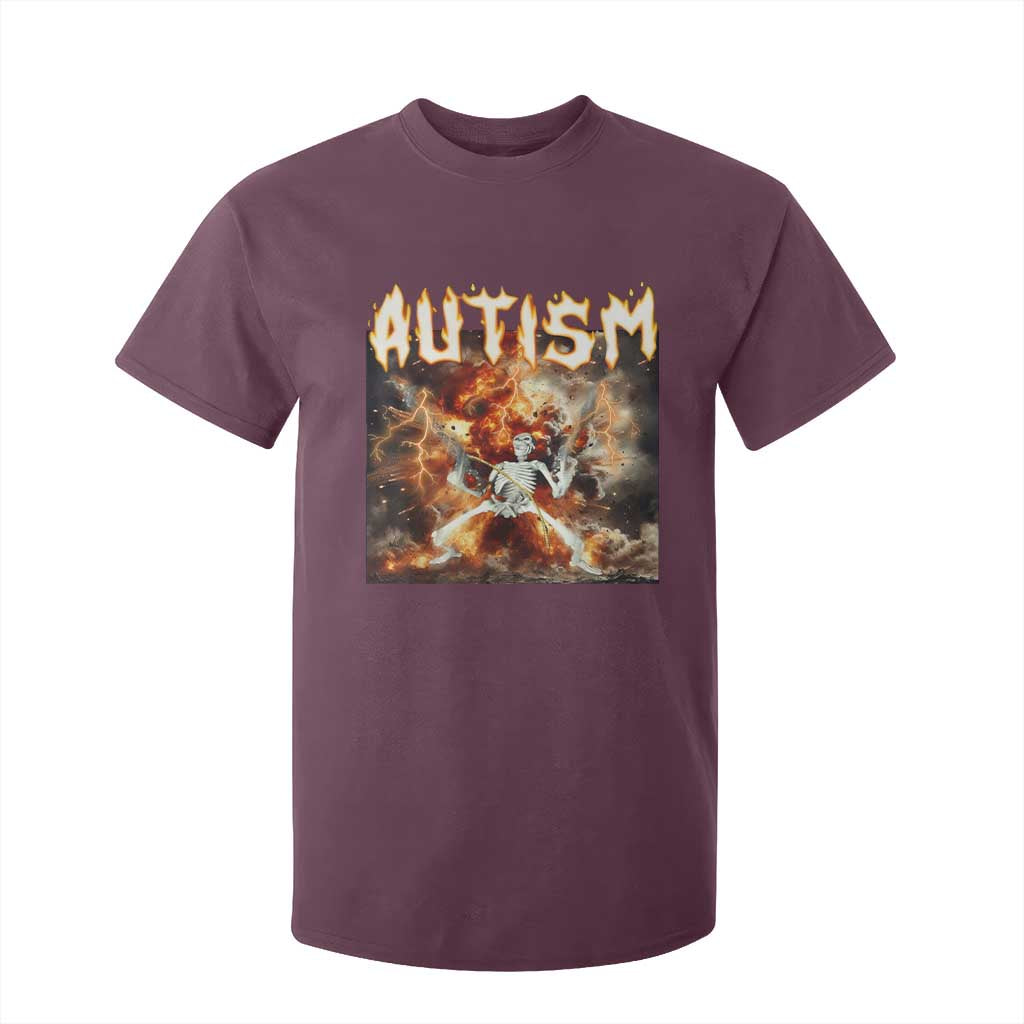 Funny Autism Skeleton Meme T Shirt For Kid Oddly Specific Dank Meme TS11 Maroon Print Your Wear
