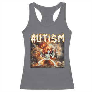 Funny Autism Skeleton Meme Racerback Tank Top Oddly Specific Dank Meme TS11 Charcoal Print Your Wear