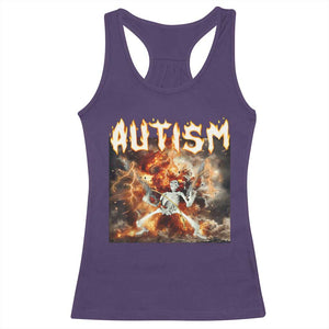 Funny Autism Skeleton Meme Racerback Tank Top Oddly Specific Dank Meme TS11 Purple Print Your Wear