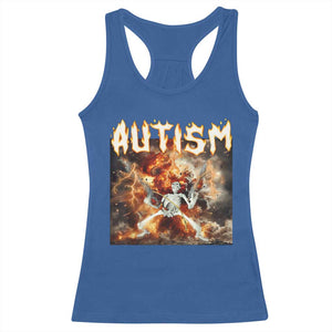 Funny Autism Skeleton Meme Racerback Tank Top Oddly Specific Dank Meme TS11 Royal Blue Print Your Wear
