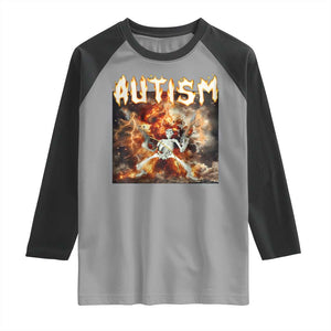Funny Autism Skeleton Meme Raglan Shirt Oddly Specific Dank Meme TS11 Sport Gray Black Print Your Wear