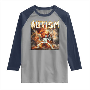 Funny Autism Skeleton Meme Raglan Shirt Oddly Specific Dank Meme TS11 Sport Gray Navy Print Your Wear