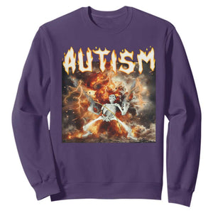 Funny Autism Skeleton Meme Sweatshirt Oddly Specific Dank Meme TS11 Purple Print Your Wear