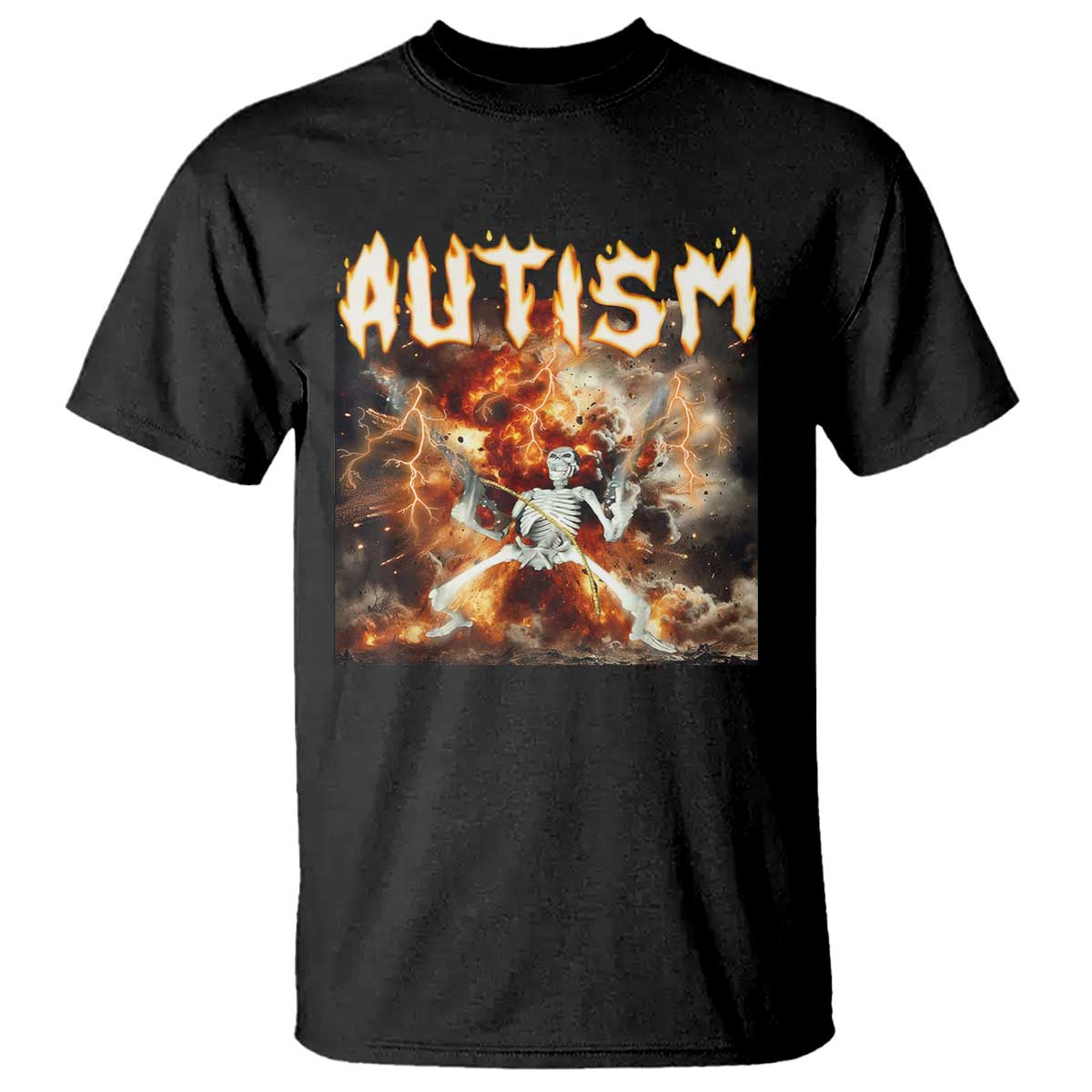 Funny Autism Skeleton Meme T Shirt Oddly Specific Dank Meme TS11 Black Print Your Wear
