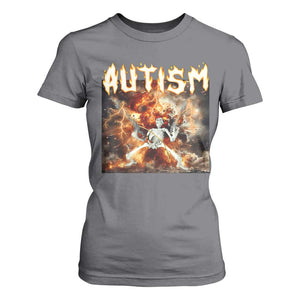 Funny Autism Skeleton Meme T Shirt For Women Oddly Specific Dank Meme TS11 Charcoal Print Your Wear
