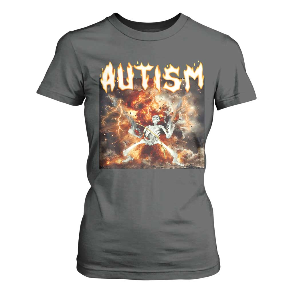 Funny Autism Skeleton Meme T Shirt For Women Oddly Specific Dank Meme TS11 Dark Heather Print Your Wear