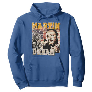 MLK Day His Dream Is My Dream Hoodie Martin Luther King Vintage American Flag Black History Month TS11 Royal Blue Print Your Wear