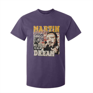 MLK Day His Dream Is My Dream T Shirt For Kid Martin Luther King Vintage American Flag Black History Month TS11 Purple Print Your Wear