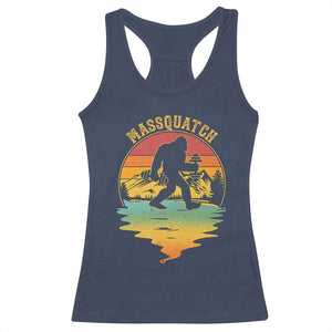 Funny Bigfoot Massquatch Racerback Tank Top Retro Workout Gym Weightlifter Sasquatch TS11 Navy Print Your Wear
