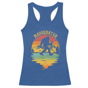 Funny Bigfoot Massquatch Racerback Tank Top Retro Workout Gym Weightlifter Sasquatch TS11 Royal Blue Print Your Wear