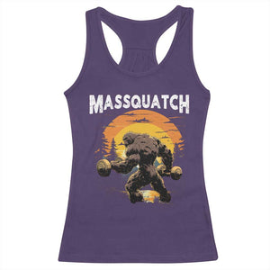 Funny Bigfoot Massquatch Racerback Tank Top Workout Gym Weightlifter Sasquatch TS11 Purple Print Your Wear