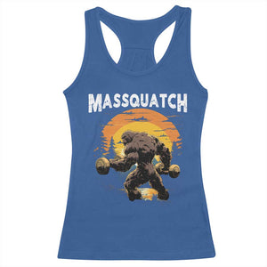 Funny Bigfoot Massquatch Racerback Tank Top Workout Gym Weightlifter Sasquatch TS11 Royal Blue Print Your Wear