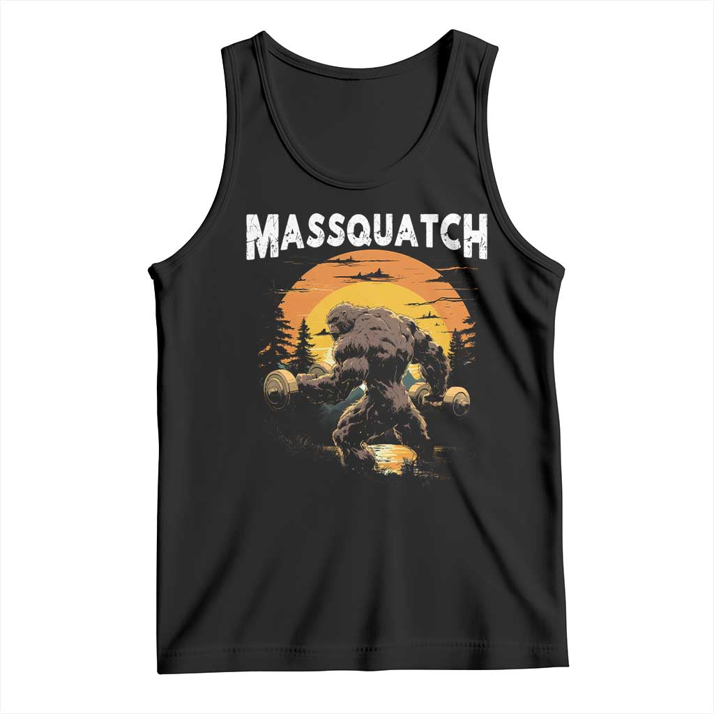 Funny Bigfoot Massquatch Tank Top Workout Gym Weightlifter Sasquatch TS11 Black Print Your Wear