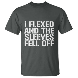 Funny I Flexed And The Sleeves Fell Of T Shirt Workout Gymer TS11 Dark Heather Print Your Wear