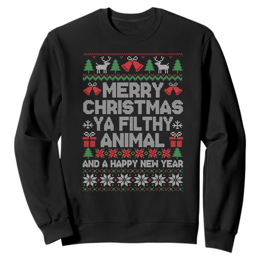 Funny Merry Christmas And A Happy New Year Sweatshirt Christmas Movie TS11 Black Print Your Wear