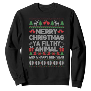 Funny Merry Christmas And A Happy New Year Sweatshirt Christmas Movie TS11 Black Print Your Wear